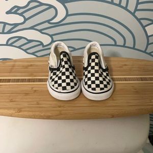 Baby Vans checkerboard slip on Sneaker Size 3.5